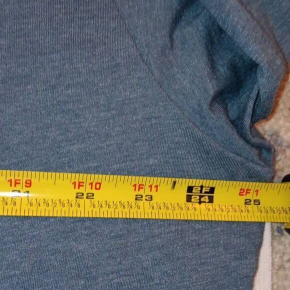 Long-sleeved Tshirt 2XL Mountain Graphics Brand 24Peace.com Color Teal Blue NWT - Picture 6 of 7